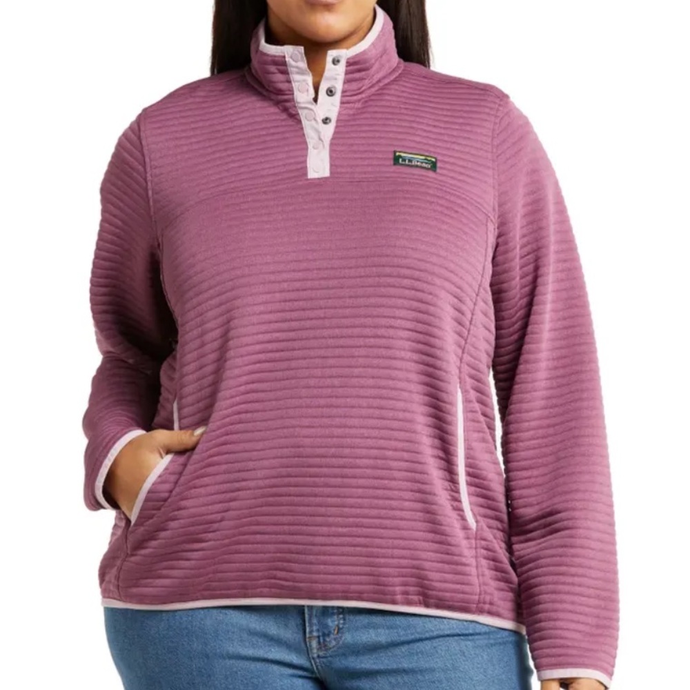 WOMEN’S AIRLIGHT KNIT PULLOVER IN BRAMBLE BERRY HEATHER SIZE 3XL